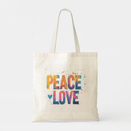 Bolso Peace and Love Tote Bag (Achterkant)