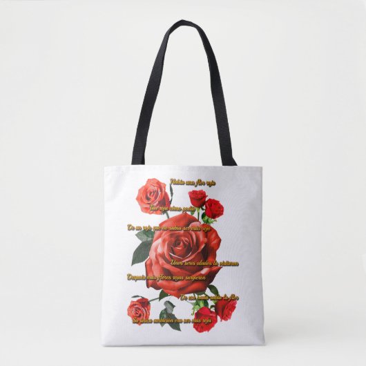 Bolso Rosas Rojas Tote Bag (Voorkant)