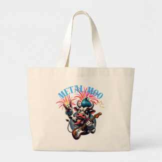  Bolsos Metal Moo-d – Rockin' Cow with a Guitar Grote Tote Bag