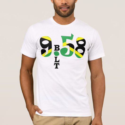 Bolt 9.58 WR Jamaican Flag T-shirt (Voorkant)