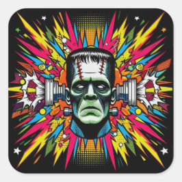  "Bolt Blowing Monster" Vierkante Sticker