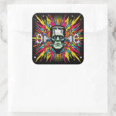  "Bolt Blowing Monster" Vierkante Sticker (Tas)
