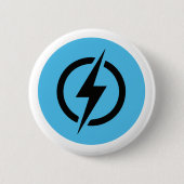 Bolt Blue Logo Ronde Button 5,7 Cm (Voorkant)