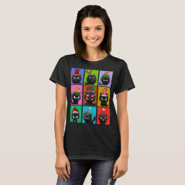 Bolt De Katten Kerst T-Shirt voor Vrouwen