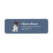 Bolt De Witte en Zwarte Franse Bulldog Etiket (Voorkant)