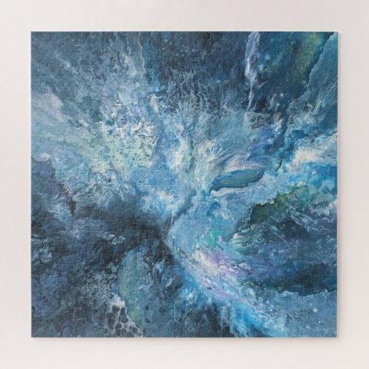 Bolt in de blauwe puzzel van Iris Grace Legpuzzel (Horizontaal)