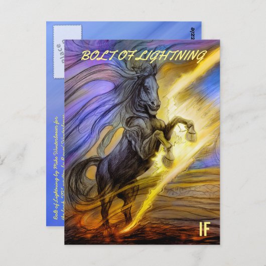 Bolt of Lightning briefkaart van Mike Winterbauer (Voorkant / Achterkant)