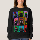 Bolt The Cat Kerst sweatshirt voor vrouwen (Voorkant)