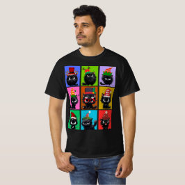 Bolt The Cat Kerstman T-Shirt voor Heren