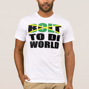 Bolt to Di World Jamaican Flag T-shirt