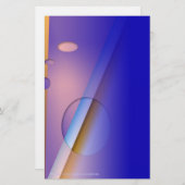 Bolt van blauw - 1 briefpapier (Voorkant / Achterkant)