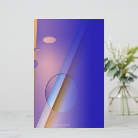 Bolt van blauw - 1 briefpapier (Staand voorkant)