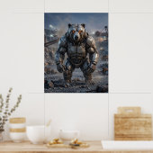 Bolted Bear Groeve Poster (Keuken)