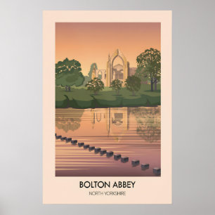 Bolton Abbey North Yorkshire Reisposter Poster