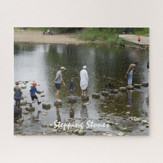 Bolton Abbey Stepping Stones Yorkshire Dales Scene Legpuzzel (Horizontaal)