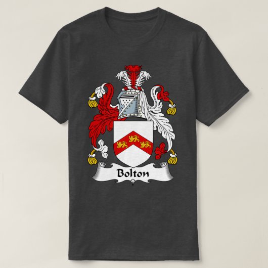 Bolton Coat of Arms Family Crest T-shirt (Design voorkant)