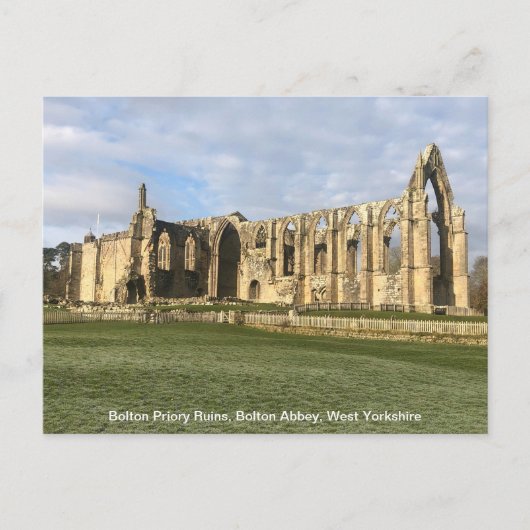 Bolton Priory, Bolton Abbey, West Yorkshire Feestdagenkaart (Voorkant)