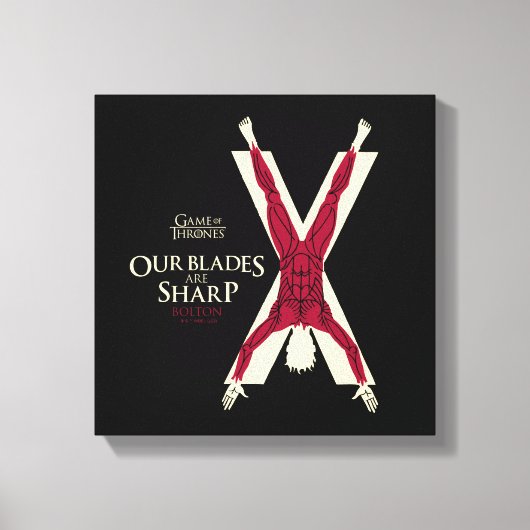 Bolton Sigil - onze blades zijn scherp Canvas Afdruk (Voorkant)