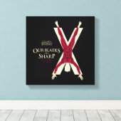 Bolton Sigil - onze blades zijn scherp Canvas Afdruk (Insitu (Houten vloer))