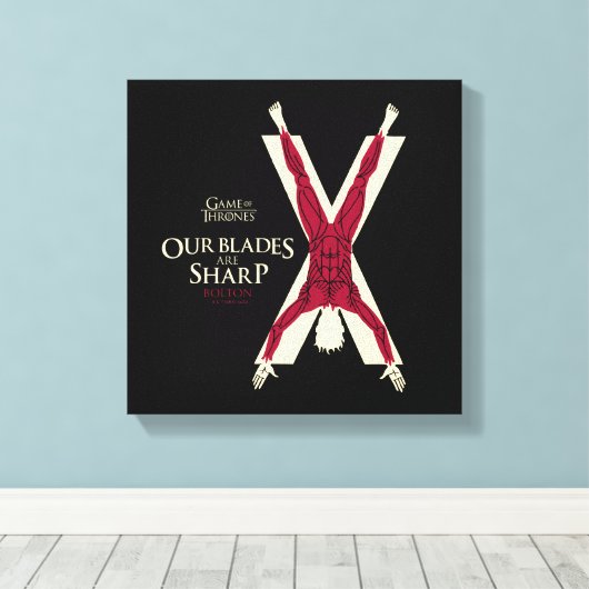 Bolton Sigil - onze blades zijn scherp Canvas Afdruk (Insitu (Houten vloer))