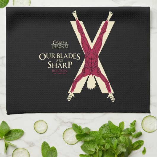 Bolton Sigil - onze blades zijn scherp Theedoek (Gevouwen)