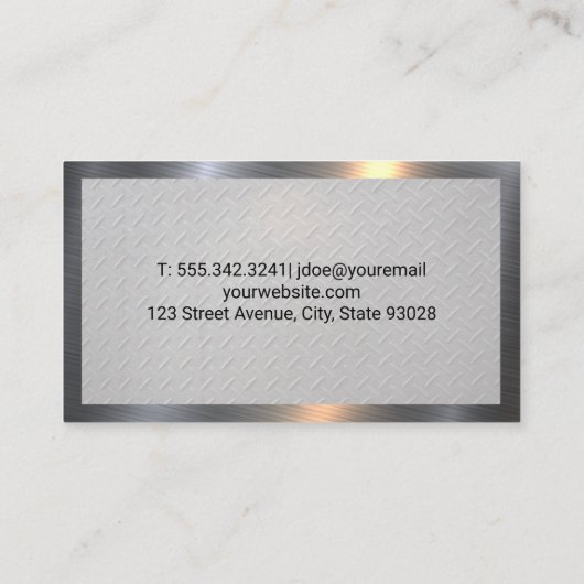 Bolts en Nuts | Metaal staal Visitekaartje (Achterkant)