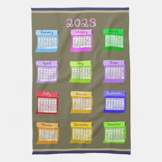 Bolts of Fabric tea keukenhanddoek 2023 kalender (Verticaal)