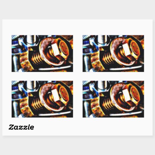 Bolts Pop Art Rechthoekige Sticker (Vel)
