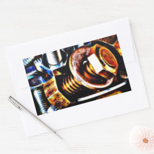 Bolts Pop Art Rechthoekige Sticker (Envelop)