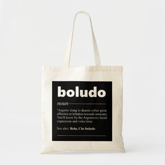 Bolu Definition Funny Gift for Argentina Fans Tote Bag (Voorkant)