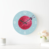  bolvormige Abstracte Waterverf Ladybug Kinderen Grote Klok (Huis)