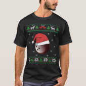 Bolwing Ball Santa Hat Bowler Bowling Team Ugly Ch T-shirt (Voorkant)