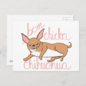 Bom Chicka Chihuahua Funny Dog Pun Briefkaart (Voorkant / Achterkant)