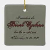 Bom Cyclone champagne Auto Keramisch Ornament (Achterkant)