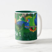 Bom Dia. Art Coffee-Mok Tweekleurige Koffiemok (Voorkant rechts)