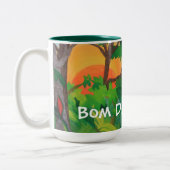Bom Dia. Art Coffee-Mok Tweekleurige Koffiemok (Links)