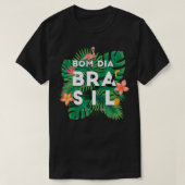 Bom Dia Brasil South America Flamingo Palm & Flowe T-shirt (Design voorkant)