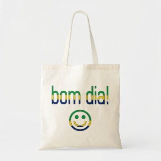 Bom Dia. Braziliaanse vlaggenkleuren Tote Bag