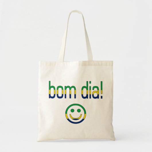 Bom Dia. Braziliaanse vlaggenkleuren Tote Bag (Voorkant)