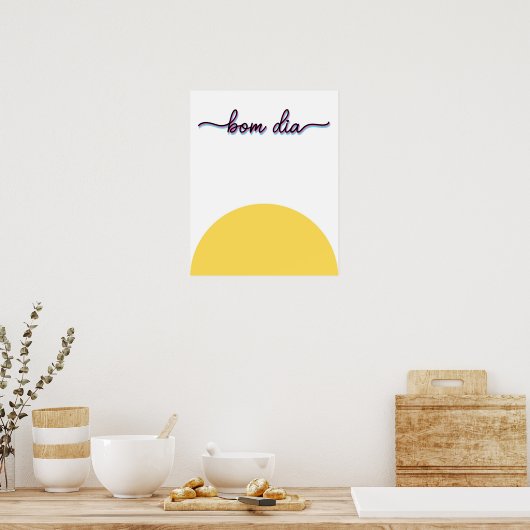 Bom Dia Good Morning Art Print (Keuken)