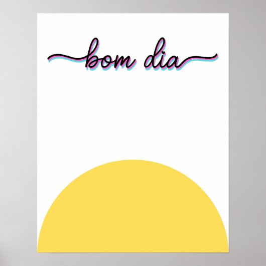 Bom Dia Good Morning Art Print (Voorkant)