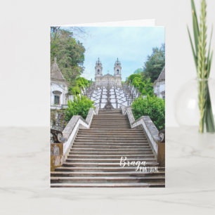 Bom Jesus Braga Heiligdom foto, met gebed Notitiekaartje