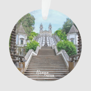 Bom Jesus Braga Heiligdom foto, met gebed Ornament