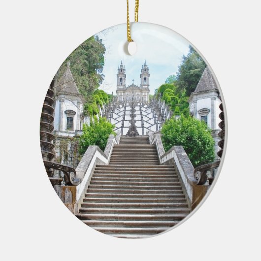 Bom Jesus do Monte heiligdom in Braga, Portugal Keramisch Ornament (Links)