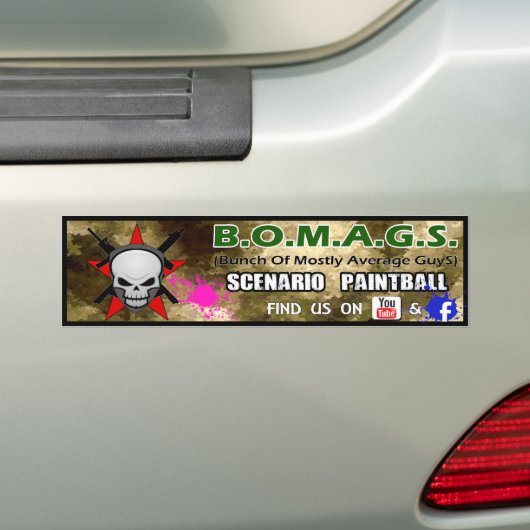 BOMAGS bumper sticker (Op auto)