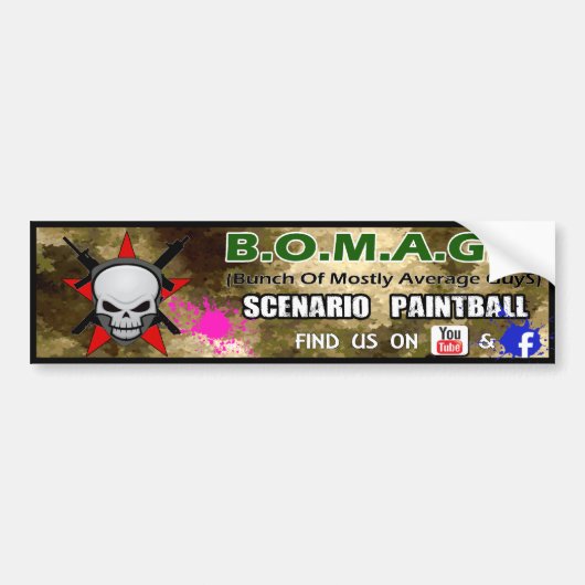 BOMAGS bumper sticker (Voorkant)