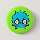BOMB! (blauw) Ronde Button 5,7 Cm (Voorkant)