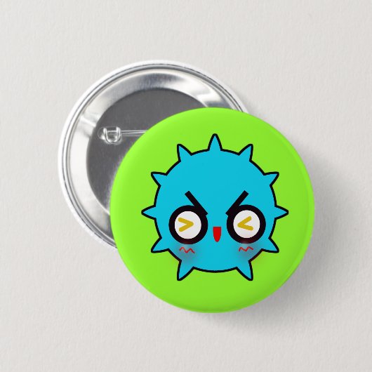 BOMB! (blauw) Ronde Button 5,7 Cm (Voorkant /achterkant)