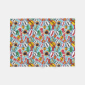 Bomb Comic Patroon Fleece Deken (Voorkant (Horizontaal))