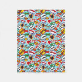 Bomb Comic Patroon Fleece Deken